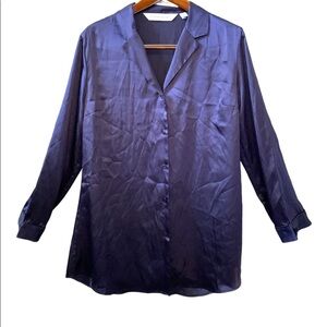 Victoria’s Secret silk/satin like Long sleeves Pajama top  size Medium